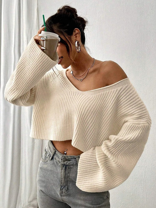 Pull Court Asymétrique en Maille Sophrine
