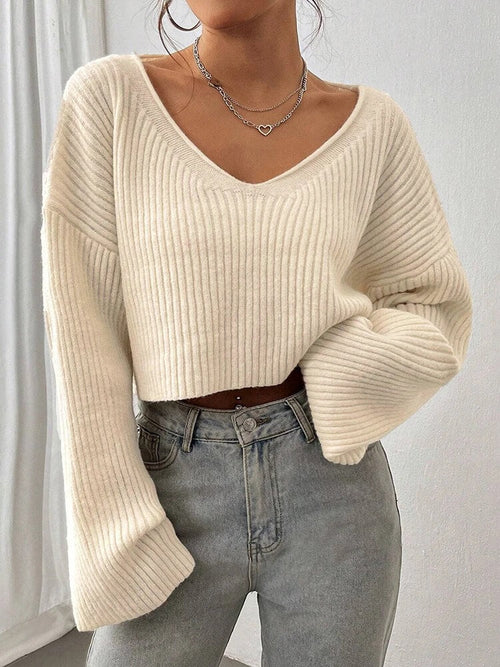 Pull Court Asymétrique en Maille Sophrine