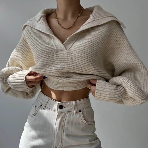 Pull Court en Maille à Col Polo Sylarie