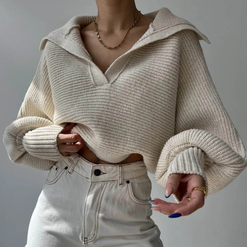Pull Court en Maille à Col Polo Sylarie