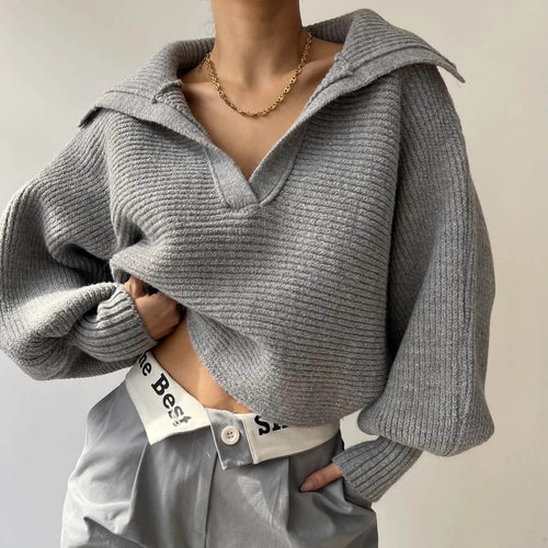 Pull Court en Maille à Col Polo Sylarie