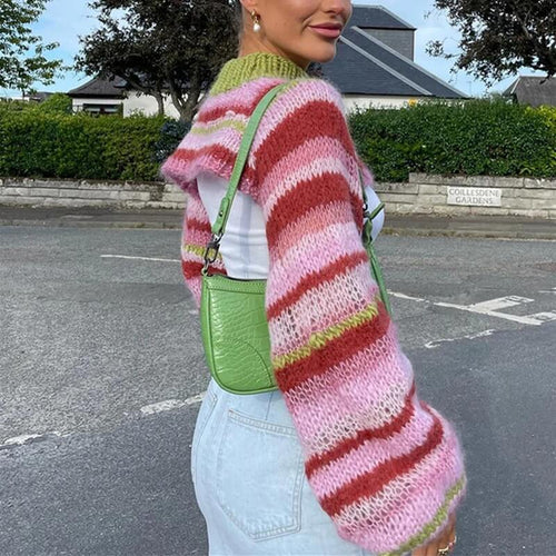 Pull Court en Maille Rayée Télyna