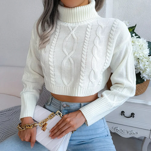 Pull Court en Maille Torsadée Elaria