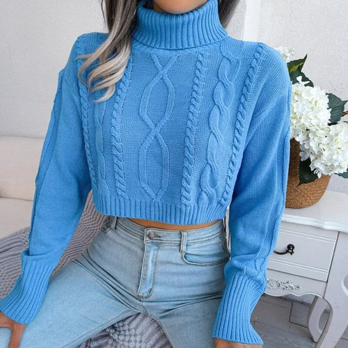 Pull Court en Maille Torsadée Elaria