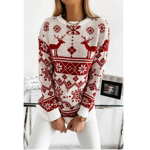 Pull de Noël à Motifs Jacquard Aurelise