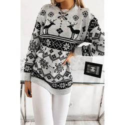 Pull de Noël à Motifs Jacquard Aurelise