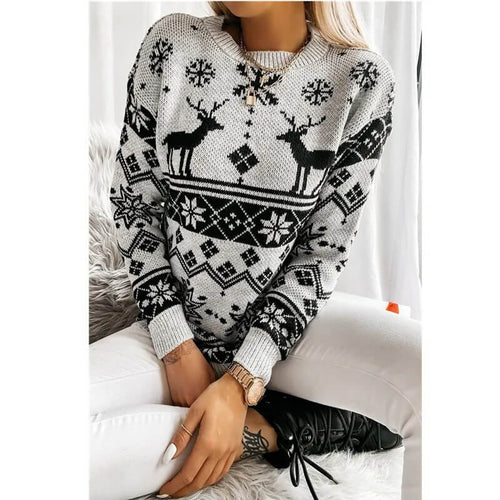 Pull de Noël à Motifs Jacquard Aurelise