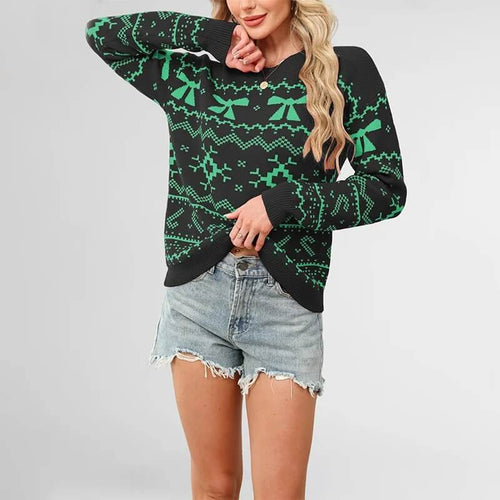Pull de Noël à motifs jacquard Lysora