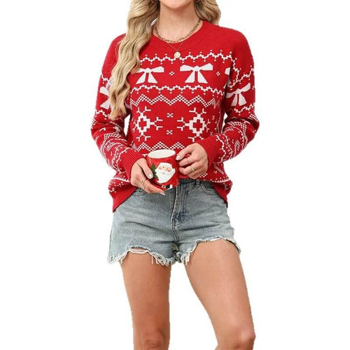 Pull de Noël à motifs jacquard Lysora
