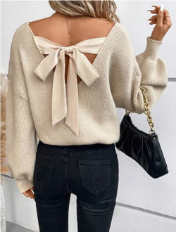 Pull en Maille à Dos Nu Jovelle