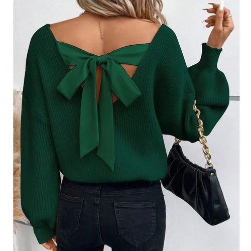 Pull en Maille à Dos Nu Jovelle