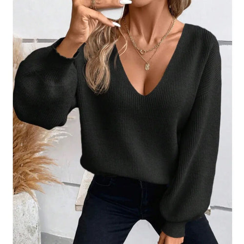Pull en Maille à Dos Nu Jovelle - Noir / 34