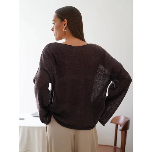 Pull Fin en Maille Ajourée Maeliane