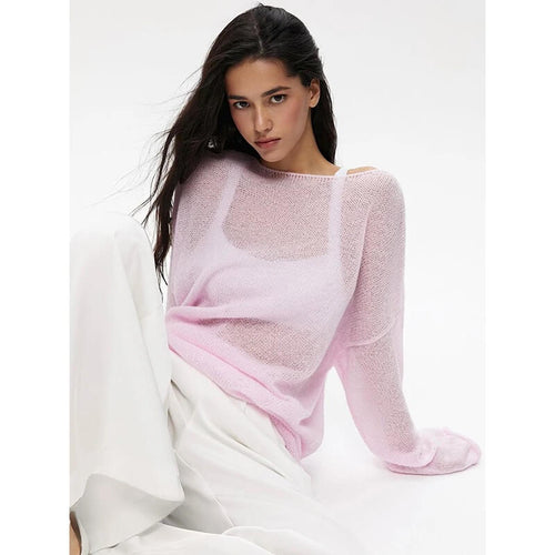 Pull Fin en Maille Ajourée Maeliane
