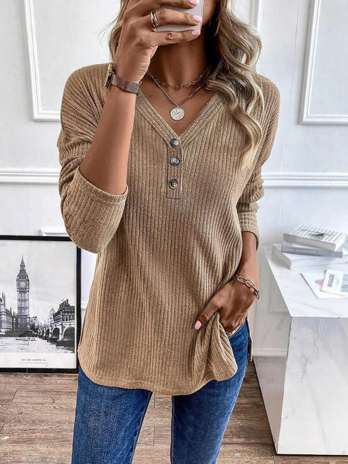 Pull Léger en Maille Côtelée Amandine