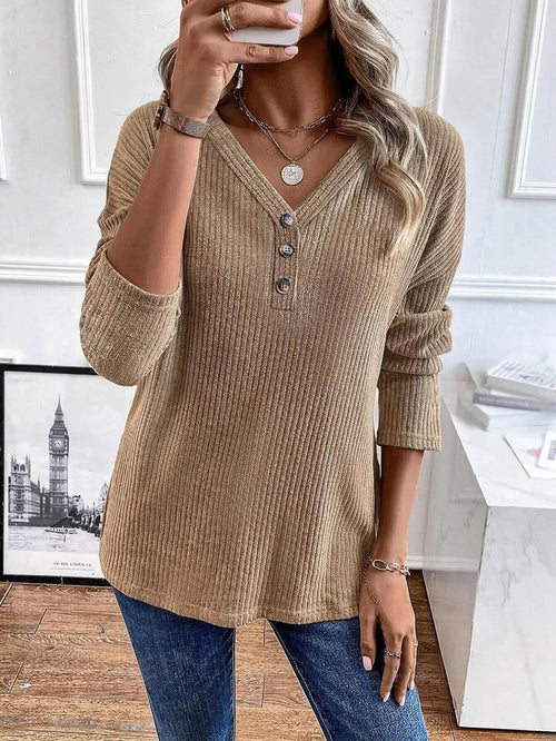Pull Léger en Maille Côtelée Amandine