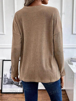 Pull Léger en Maille Côtelée Amandine