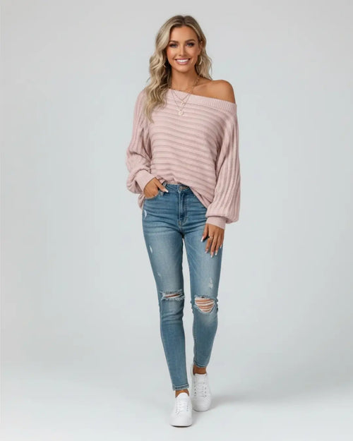 Pull Oversize en Maille Asymétrique Armelle