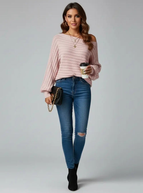 Pull Oversize en Maille Asymétrique Armelle