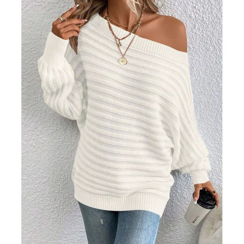 Pull Oversize en Maille Asymétrique Armelle - Blanc / 34