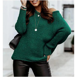 Pull Oversize Épaules Dénudées Sélis - Vert / 34