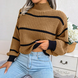 Pull Tricoté à Rayures Soleira - Brun / 34