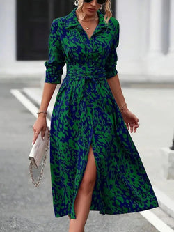 Robe Chemise Midi Imprimée Amalfi