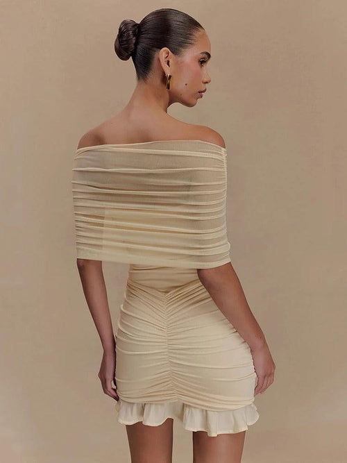 Robe Courte Bustier Drapée Clara