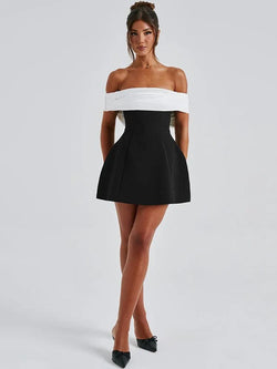 Robe Courte de Cocktail à Nœud Alix