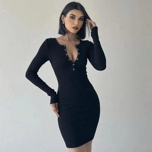 Robe Courte Moulante en Maille Côtelée Ségolène