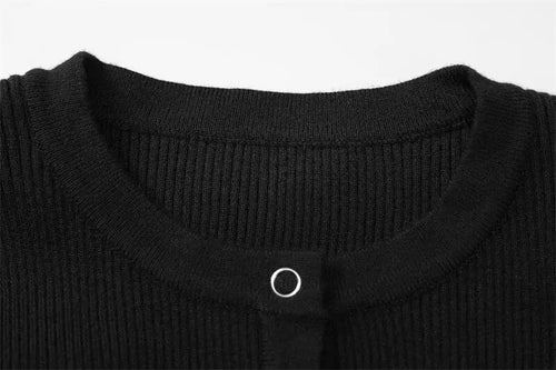 Robe Courte Moulante en Maille Côtelée Ségolène