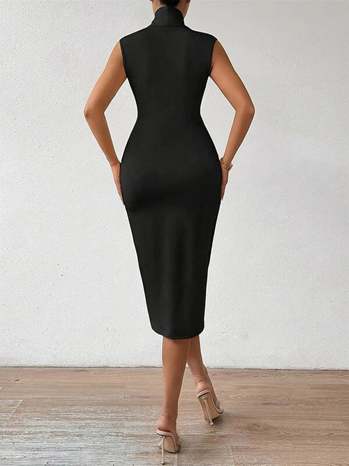 Robe Crayon Midi Moulante Emeline