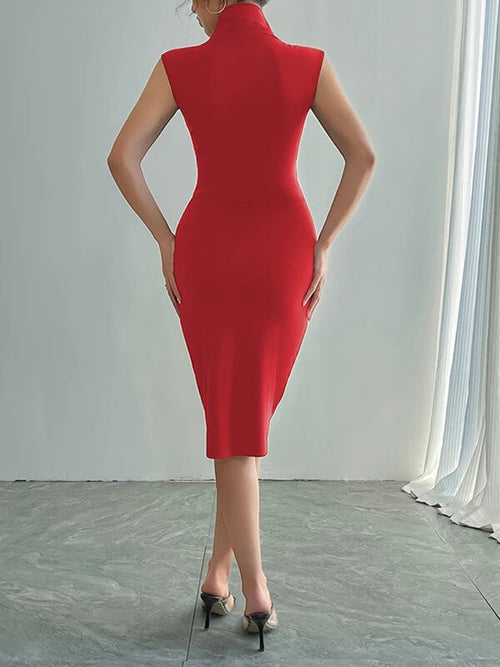 Robe Crayon Midi Moulante Emeline