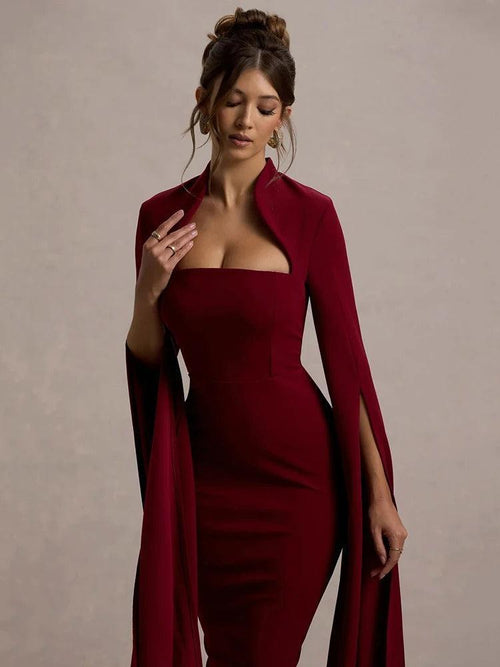 Robe de Soirée à Manches Cape Luna