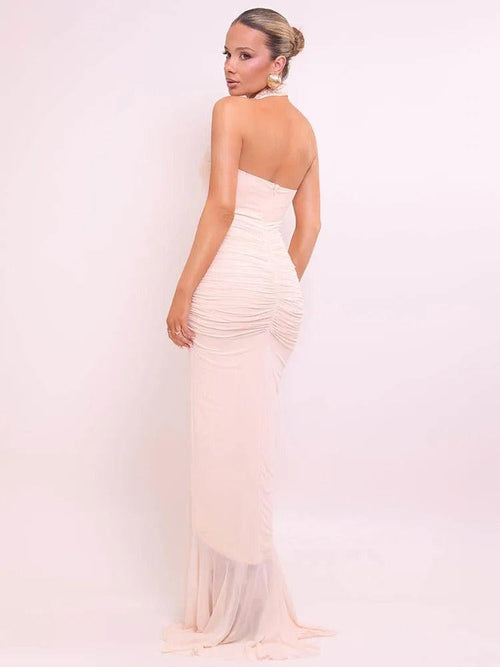 Robe de Soirée Dos Nu Halter Garance