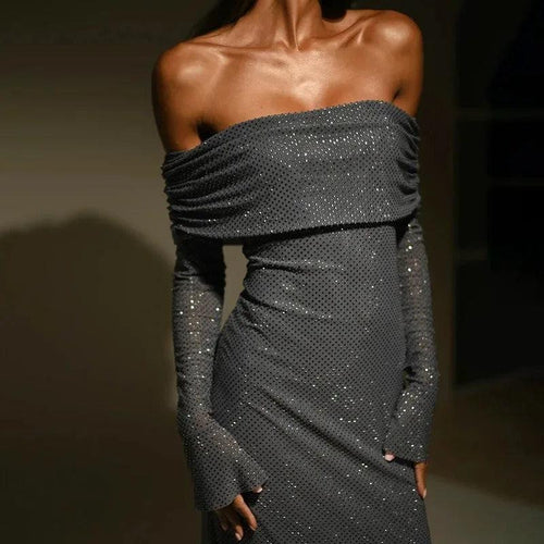 Robe de Soirée Longue à Sequins Estoril