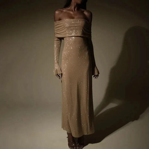 Robe de Soirée Longue à Sequins Estoril