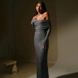Robe de Soirée Longue à Sequins Estoril