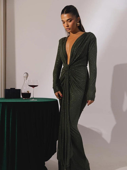 Robe de Soirée Longue Drapée Manon