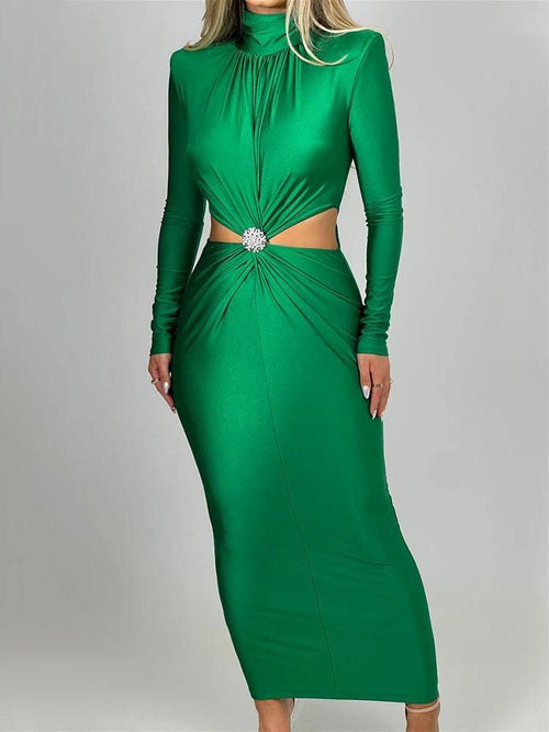 Robe de Soirée Midi à Découpes Inès