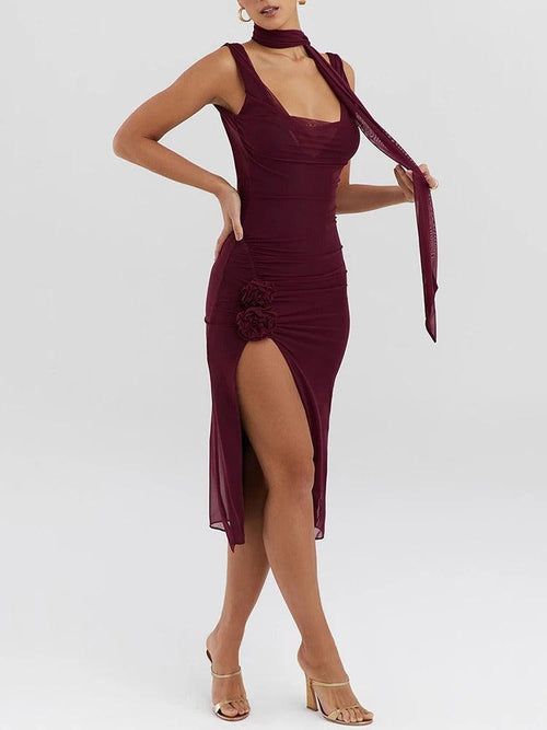 Robe de Soirée Midi Dos Nu Éloïse