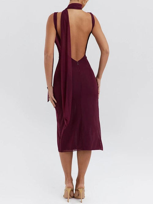 Robe de Soirée Midi Dos Nu Éloïse