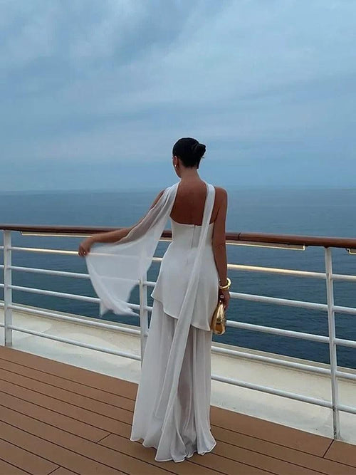 Robe en Satin Sans Bretelles Portofino