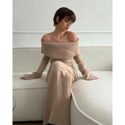 Robe Longue Bi-Matière Siloé Valérie - Abricot / XS