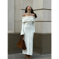 Robe Longue Bi-Matière Siloé Valérie - Blanc / XS