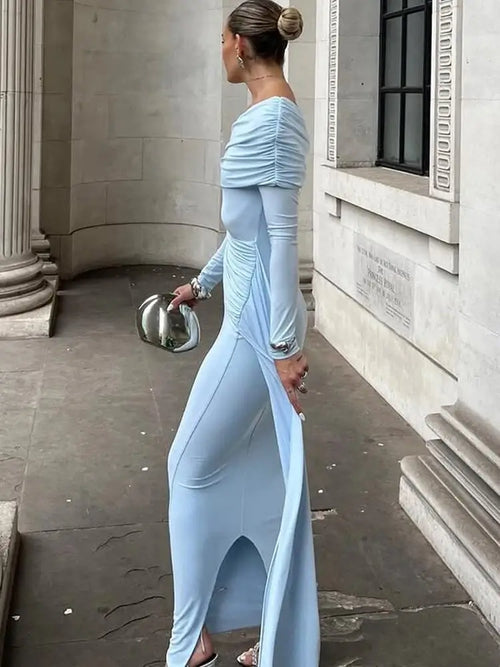 Robe Longue de Soirée à Épaules Dénudées Geneviève