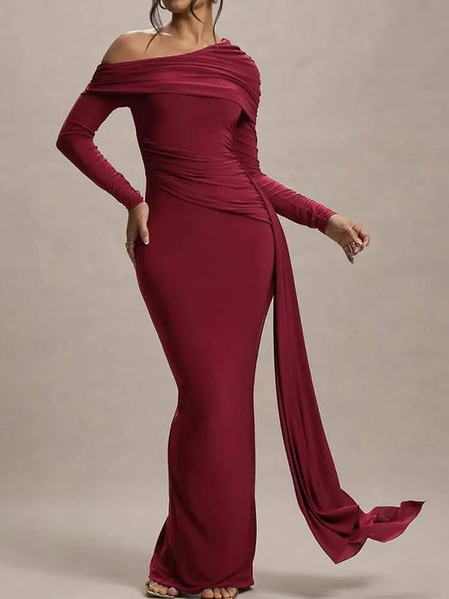 Robe Longue de Soirée à Épaules Dénudées Geneviève