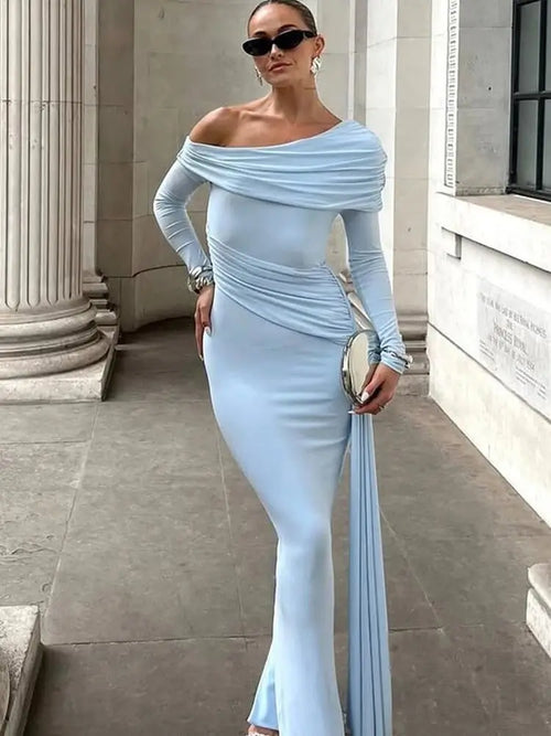 Robe Longue de Soirée à Épaules Dénudées Geneviève