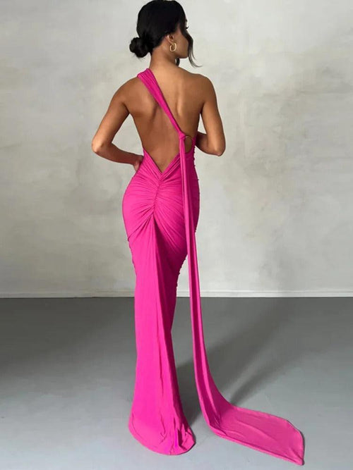 Robe Longue de Soirée Asymétrique Pénélope