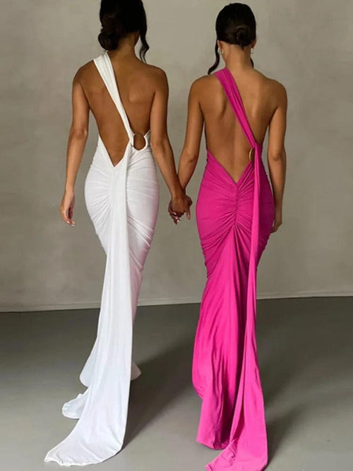 Robe Longue de Soirée Asymétrique Pénélope